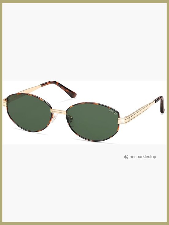 Trendy Oval Round Polarized Sunglasses with Metal Frames main image 4